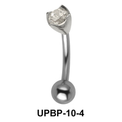 Colorless Stone Upper Belly Piercing UPBP-10-4
