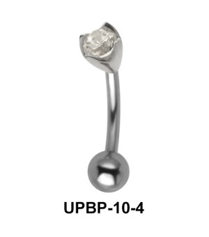 Colorless Stone Upper Belly Piercing UPBP-10-4