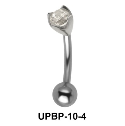 Colorless Stone Upper Belly Piercing UPBP-10-4