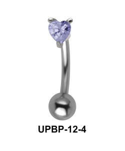 Prong Set Heart Upper Belly Piercing UPBP-12-4