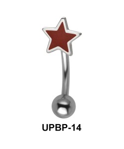 Red Colored Upper Belly Piercing UPBP-14