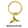 Fish Tail Closure Ring Charms BCRCH-40