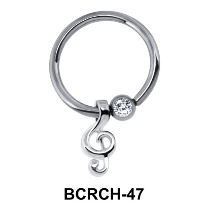 Music Note Closure Rings Charms BCRCH-47