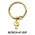 Music Note Closure Rings Charms BCRCH-47