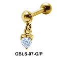 Heart CZ External Dangling Ear Piercing GBLS-07