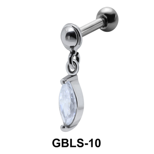 Marquise Stone Set External Dangling Ear Piercing GBLS-10
