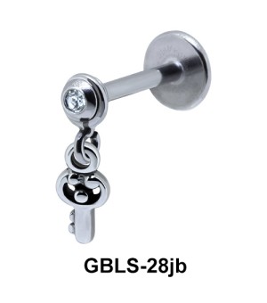 Key External Dangling Body Piercing GBLS-28jb