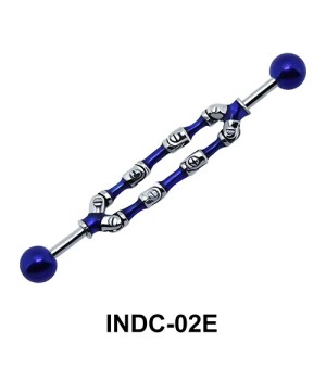 Blue Exclusive Pattern Industrial Piercing INDC-02E