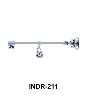 Heart Key Industrial Piercing INDR-211