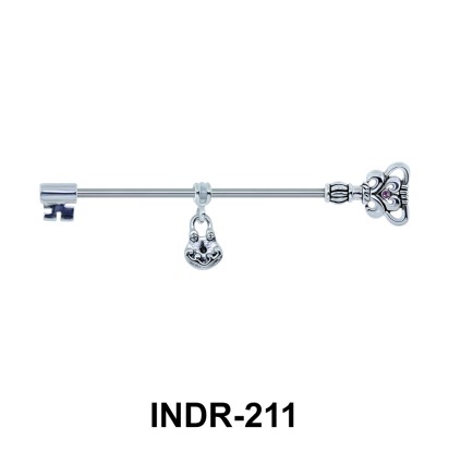 Heart Key Industrial Piercing INDR-211