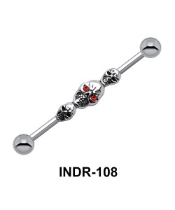 Skulls On Industrial Piercing INDR-108