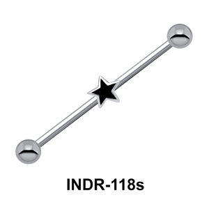 Small Enamel Star Industrial Piercing INDR-118s