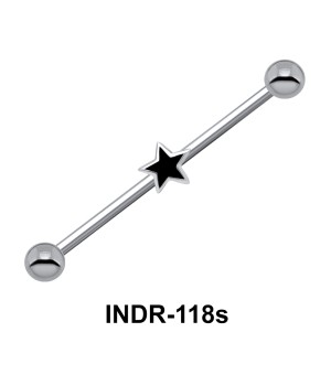 Small Enamel Star Industrial Piercing INDR-118s