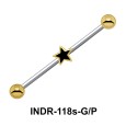 Small Enamel Star Industrial Piercing INDR-118s