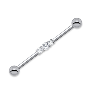 CZ Studded Industrial Piercing INDR-122