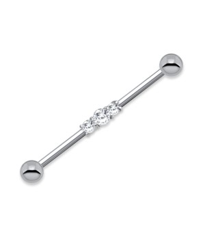 CZ Studded Industrial Piercing INDR-122