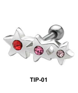 Tri Star Helix Ear Piercing TIP-01