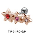 Tri Star Helix Ear Piercing TIP-01