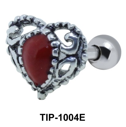 Heart Shaped Helix Ear Piercing TIP-1004E