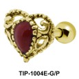 Heart Shaped Helix Ear Piercing TIP-1004E