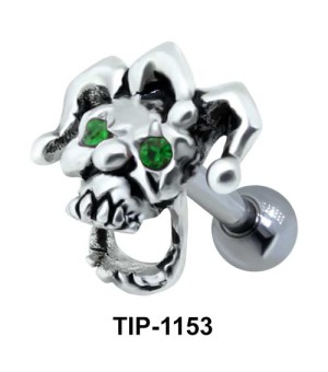 Stone Set Clown Shaped Helix Piercing TIP-1153