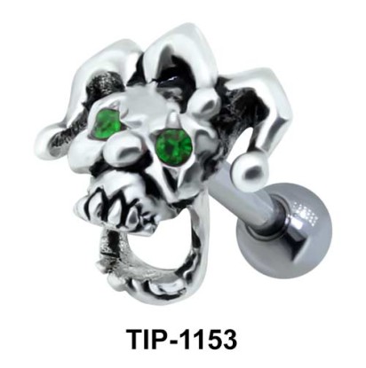 Stone Set Clown Shaped Helix Piercing TIP-1153