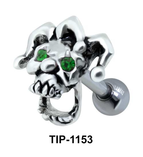Steel piercing for ear of eyebrow, skeleton hand, various colours