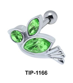 Stone Set Bird Helix Ear Piercing TIP-1166 