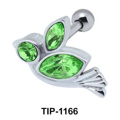 Stone Set Bird Helix Ear Piercing TIP-1166 
