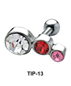 Triple Stones Helix Ear Piercing TIP-13