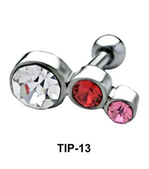 Triple Stones Helix Ear Piercing TIP-13