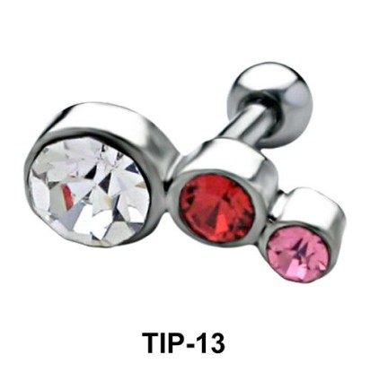 Triple Stones Helix Ear Piercing TIP-13