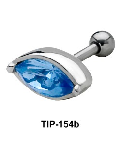 Blue Eye Helix Ear Piercing TIP-154b