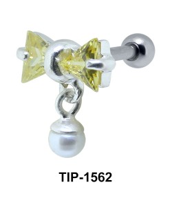 Bow Dangling Pearl Piercing Helix Mix TIP-1562