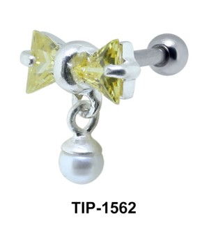 Bow Dangling Pearl Piercing Helix Mix TIP-1562