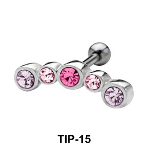 Rhinestone Helix Ear Piercing TIP-15