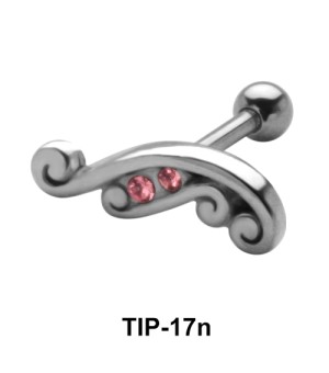 Stone Set Helix Piercing TIP-17n