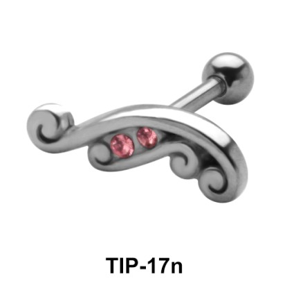 Stone Set Helix Piercing TIP-17n