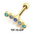 Blue Stones Helix Ear Piercing TIP-18