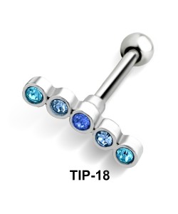 Blue Stones Helix Ear Piercing TIP-18