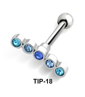 Blue Stones Helix Ear Piercing TIP-18