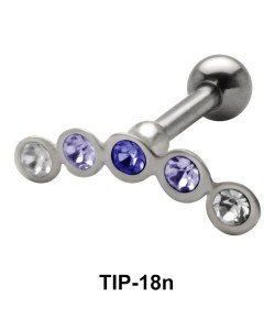 Multi Stone Helix Ear Piercing TIP-18n