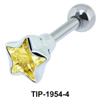 Golden Diamond and Star CZ TIP-1954-4