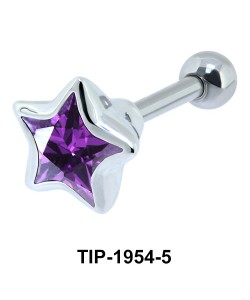 Purple Diamond and Star CZ TIP-1954-5