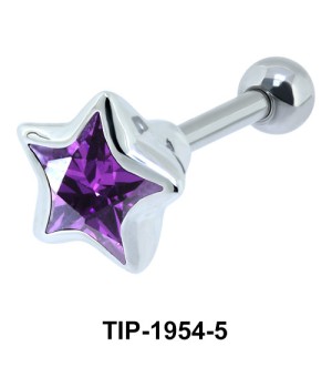 Purple Diamond and Star CZ TIP-1954-5
