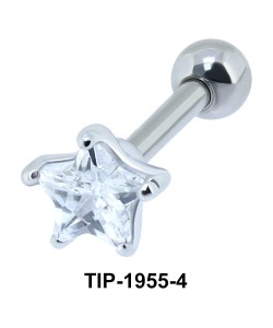 Colorless Diamond and Star CZ TIP-1955-4