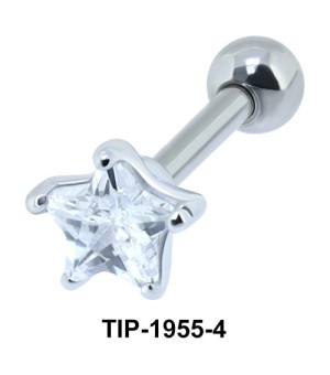 Colorless Diamond and Star CZ TIP-1955-4