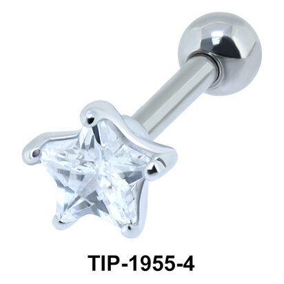 Colorless Diamond and Star CZ TIP-1955-4