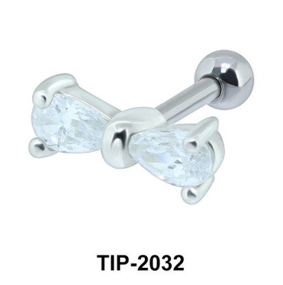 Stone Bow Helix Ear Piercing TIP-2032