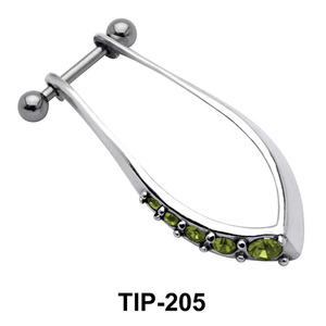 Multiple Stone Dangler Upper Ear Cartilage Shields TIP-205